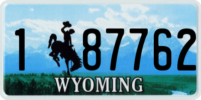 WY license plate 187762