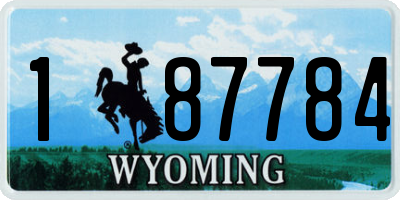 WY license plate 187784