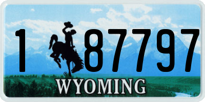 WY license plate 187797