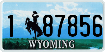 WY license plate 187856