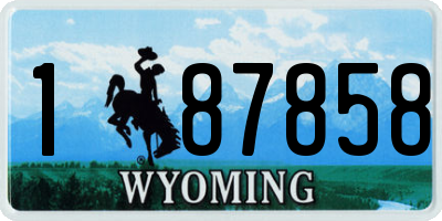 WY license plate 187858