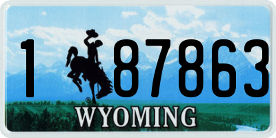 WY license plate 187863