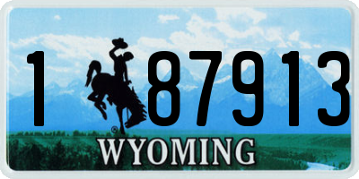 WY license plate 187913