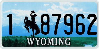 WY license plate 187962