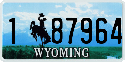 WY license plate 187964