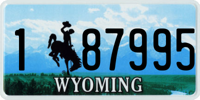WY license plate 187995
