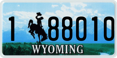 WY license plate 188010