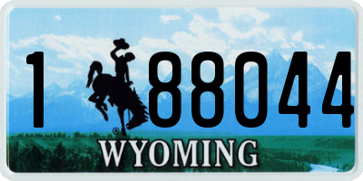 WY license plate 188044