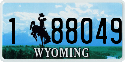 WY license plate 188049