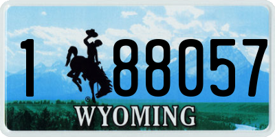 WY license plate 188057