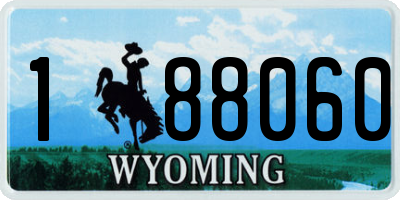 WY license plate 188060