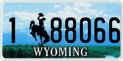 WY license plate 188066