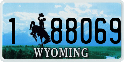 WY license plate 188069