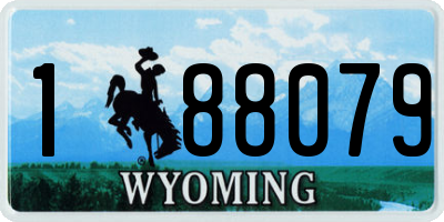 WY license plate 188079