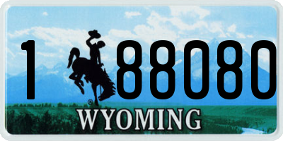 WY license plate 188080