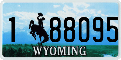 WY license plate 188095