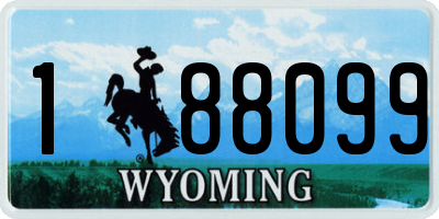 WY license plate 188099