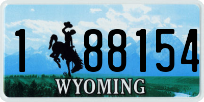 WY license plate 188154