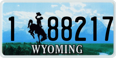 WY license plate 188217