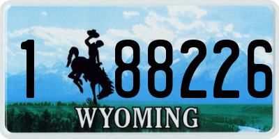 WY license plate 188226