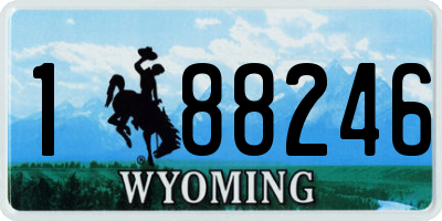 WY license plate 188246