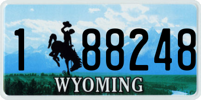 WY license plate 188248