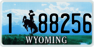 WY license plate 188256