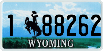 WY license plate 188262