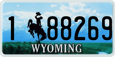WY license plate 188269