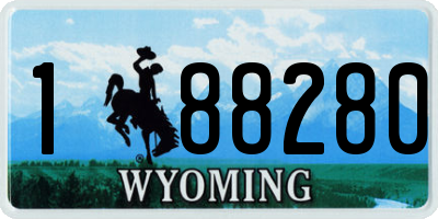 WY license plate 188280