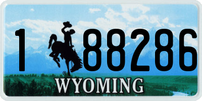 WY license plate 188286