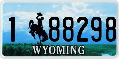WY license plate 188298