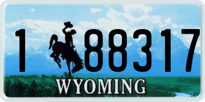 WY license plate 188317