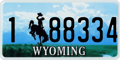 WY license plate 188334