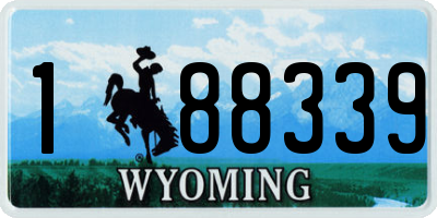 WY license plate 188339