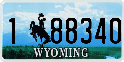 WY license plate 188340