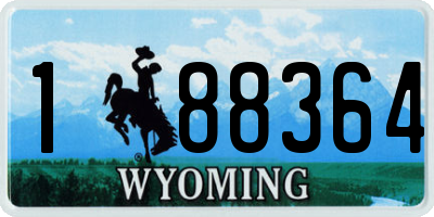 WY license plate 188364