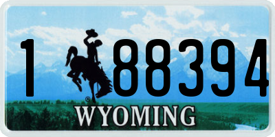WY license plate 188394