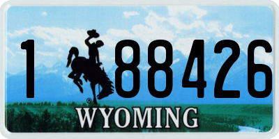 WY license plate 188426