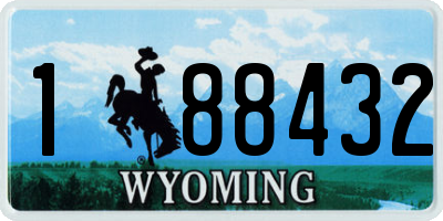 WY license plate 188432