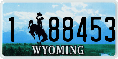 WY license plate 188453
