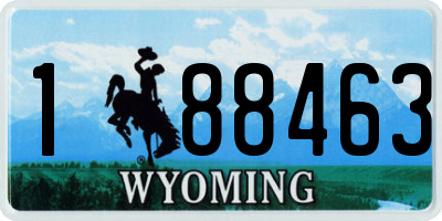 WY license plate 188463