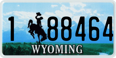 WY license plate 188464