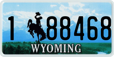 WY license plate 188468