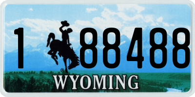 WY license plate 188488