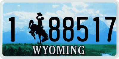 WY license plate 188517