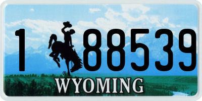 WY license plate 188539