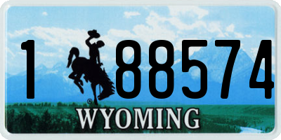 WY license plate 188574