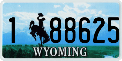 WY license plate 188625