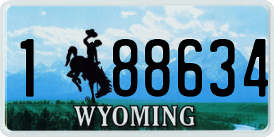 WY license plate 188634